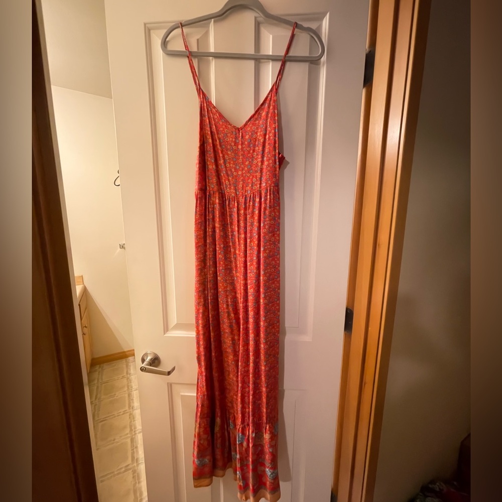 Floral spaghetti strap jumpsuit